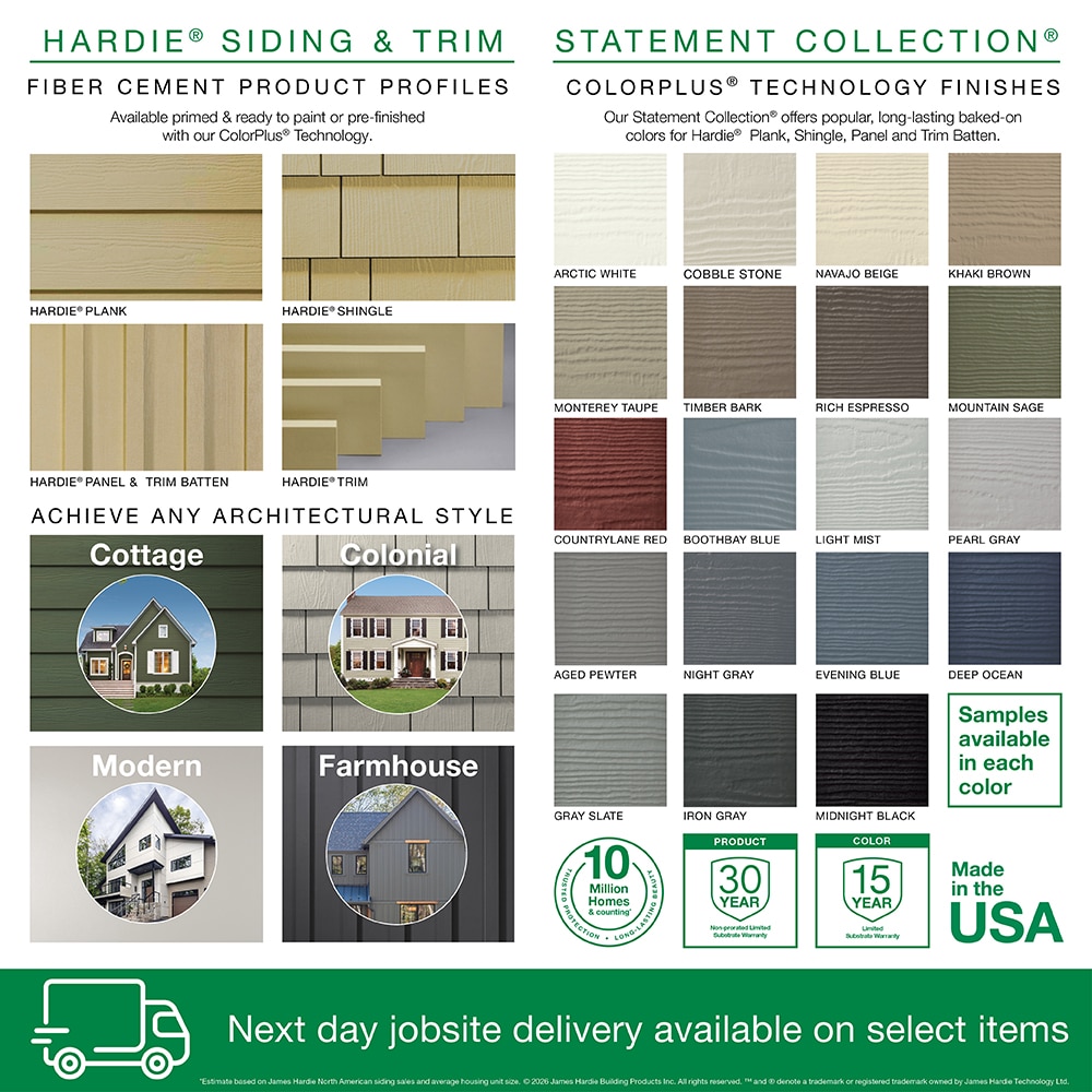 Hz5 James Hardie Hardie Panel HZ5 48 in. x 96 in. Primed Cedarmill Fiber ...