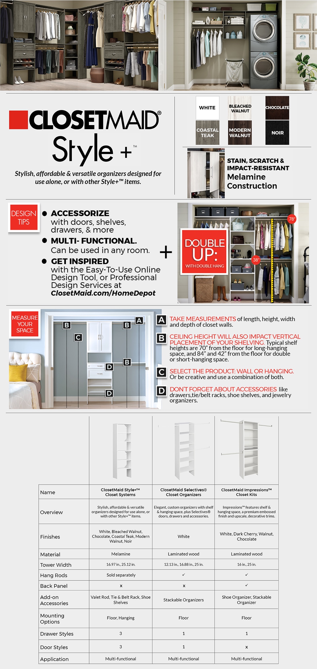25 pair stackable shoe rack closetmaid on Closetmaid Style Bleached Walnut Shoe Shelf Kit For 25 In W Style Tower 2 Pack 2122 The Home Depot