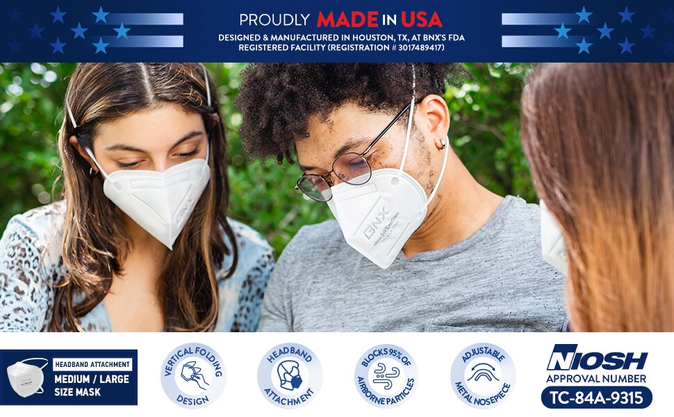 BNX N95 H95 Protective Face Mask, Particulate Respirator, NIOSH ...