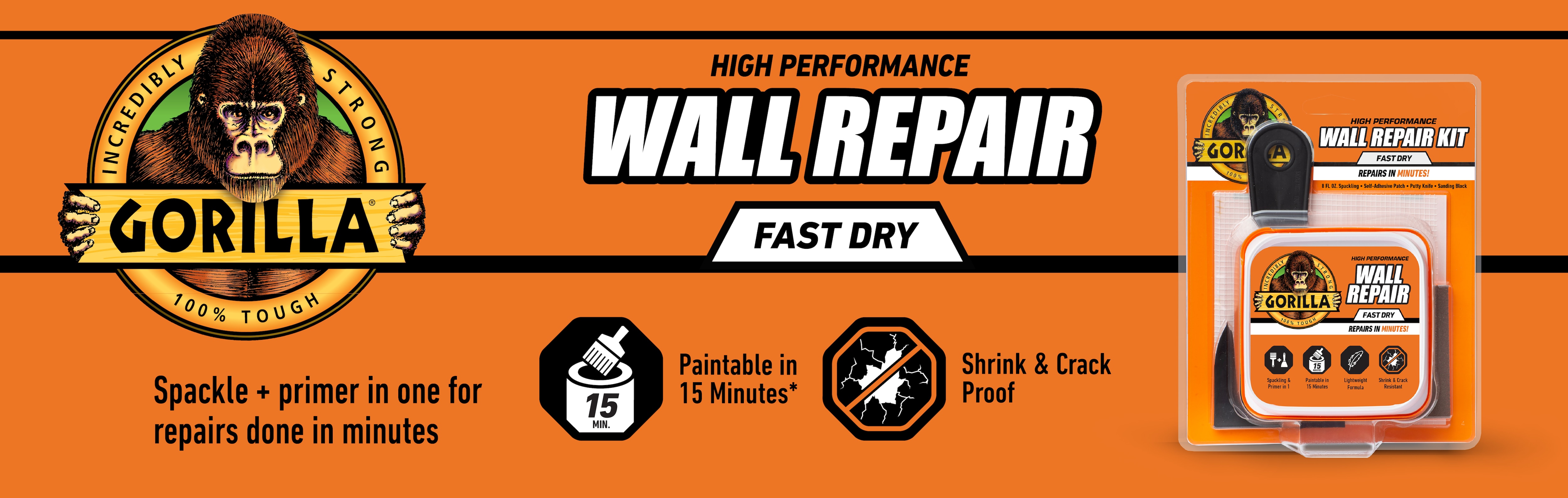 Gorilla Wall Repair Spackling Kit (4-Pack) 103959 - The Home Depot