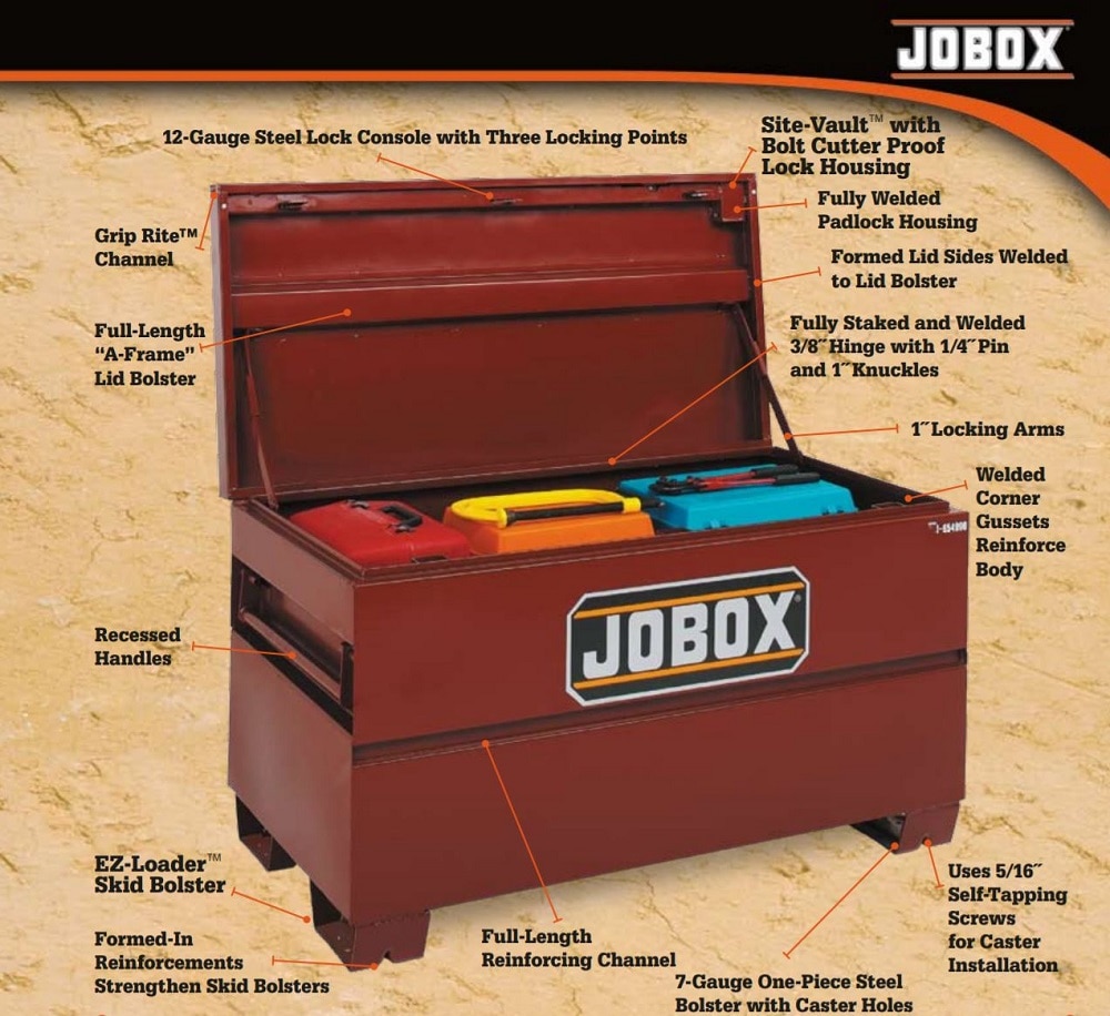 Crescent Jobox 63 in. W x 42 in. D x 80 in. H Heavy Duty Rugged Field ...