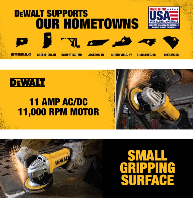DEWALT 11-Amp Corded 4-1/2 in. Small 