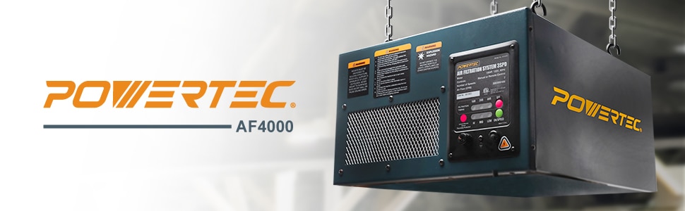 ‎POWERTEC 3-Speed Remote Controlled Air Filtration Systems (300/350/400 ...
