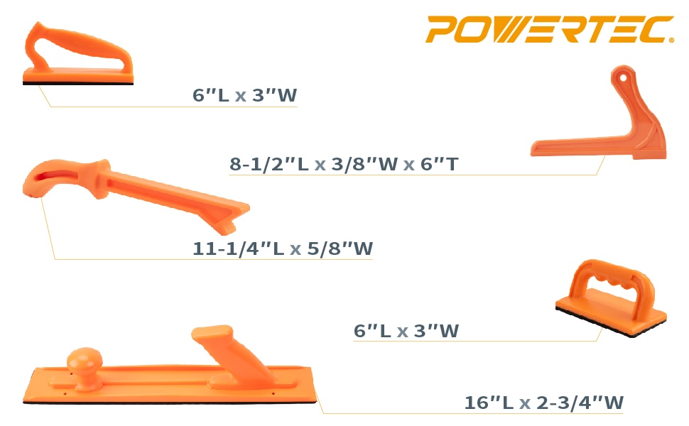 ‎POWERTEC Plastic Safety Push Block and Stick Set (5-Piece) 71009 - The ...