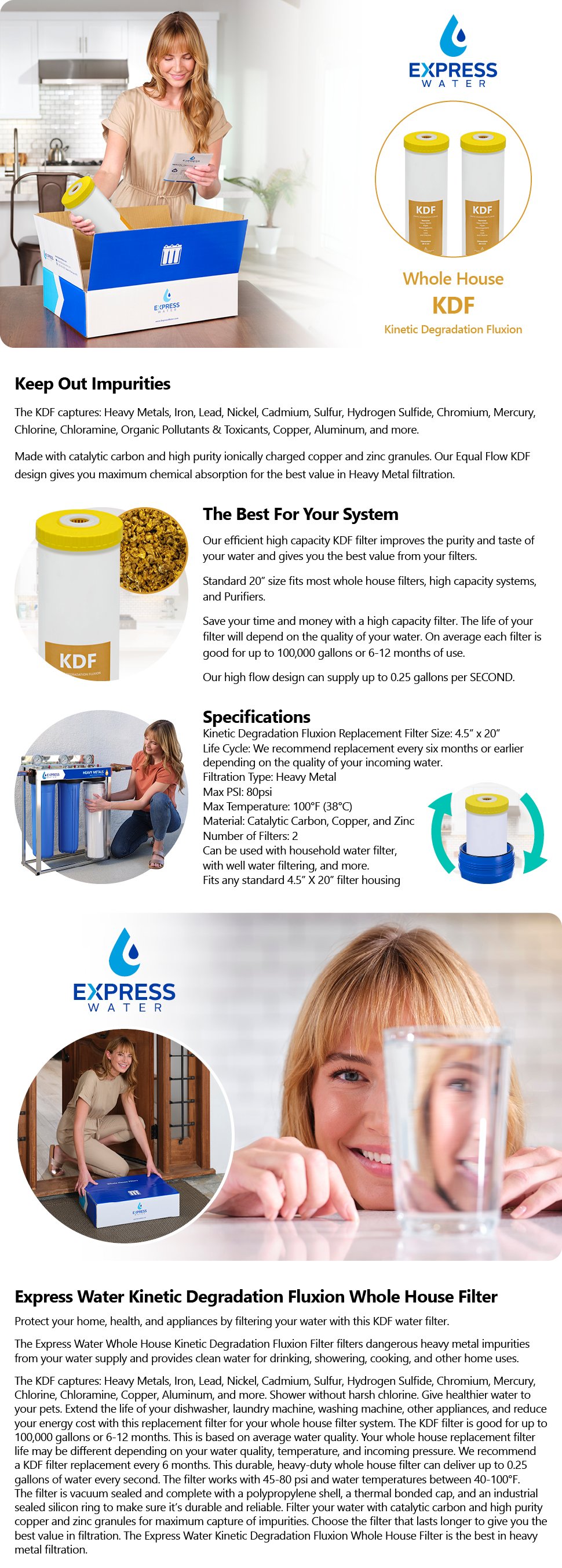 Express Water Replacement Shell Express Water Heavy Metal Whole House Replacement Water Filter ...