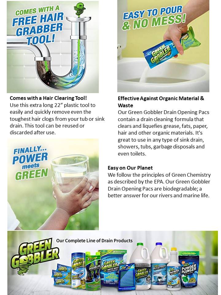 Green Gobbler 8.25 oz. Draining Opening Pacs (3Count) GGDC3SEMR
