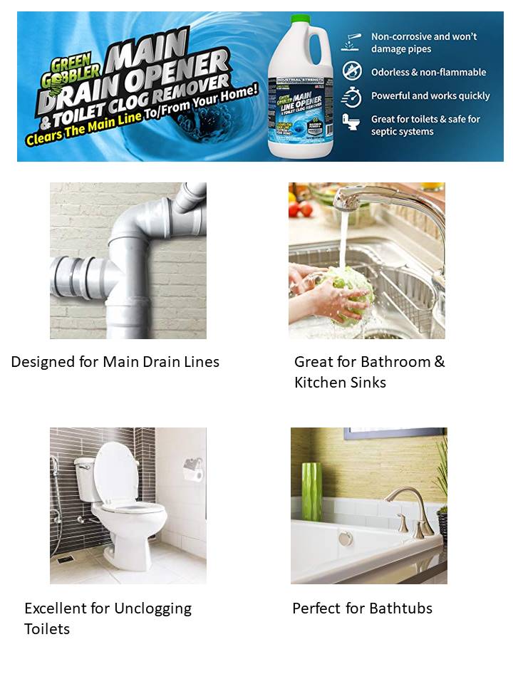 Green Gobbler 1 Gal. Main Line Opener and Toilet Clog Remover G0670A4