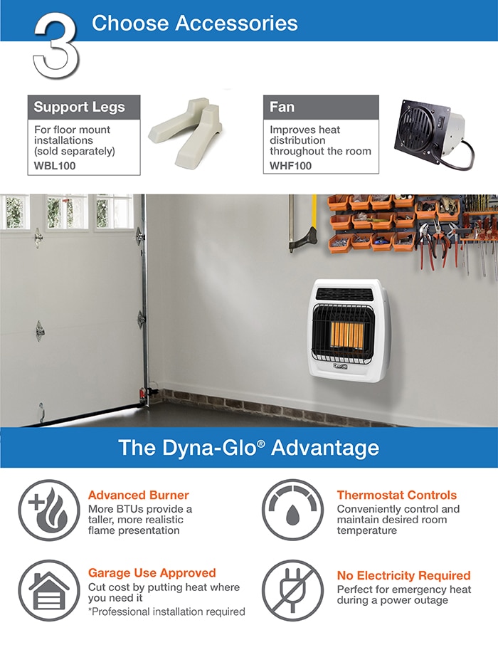 Emergency Heat A Room Without Electricity Gas Wall Heater Dyna-Glo