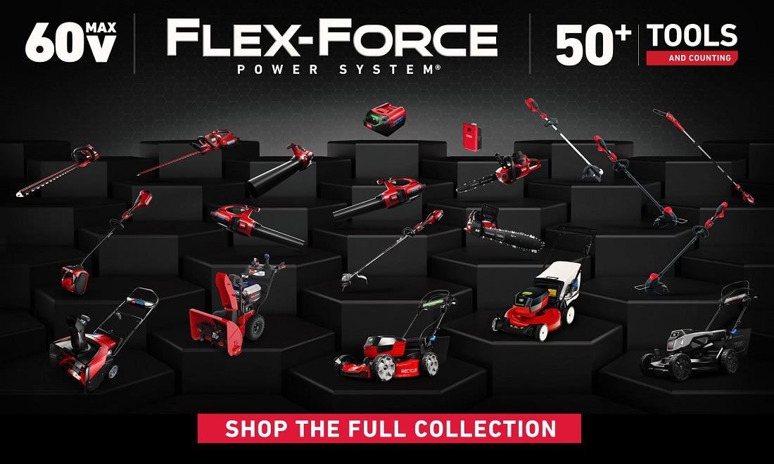 Shop the full Toro 60v battery Flex-Force Collection with over 50 battery powered options for your outdoor yard care.