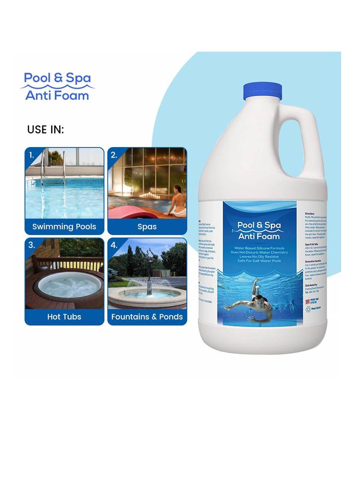 Eco Clean 1 Gal. Pool Anti Foam Defoamer ConcentratePAF1GM The Home