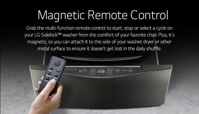 LG SIGNATURE 29 in.W 1.0 cu. ft. SideKick Pedestal Washer in Black ...