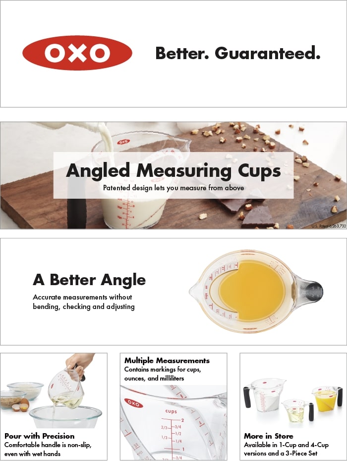 OXO, Good Grips 3-Piece Angled Measuring Cup Set - Zola