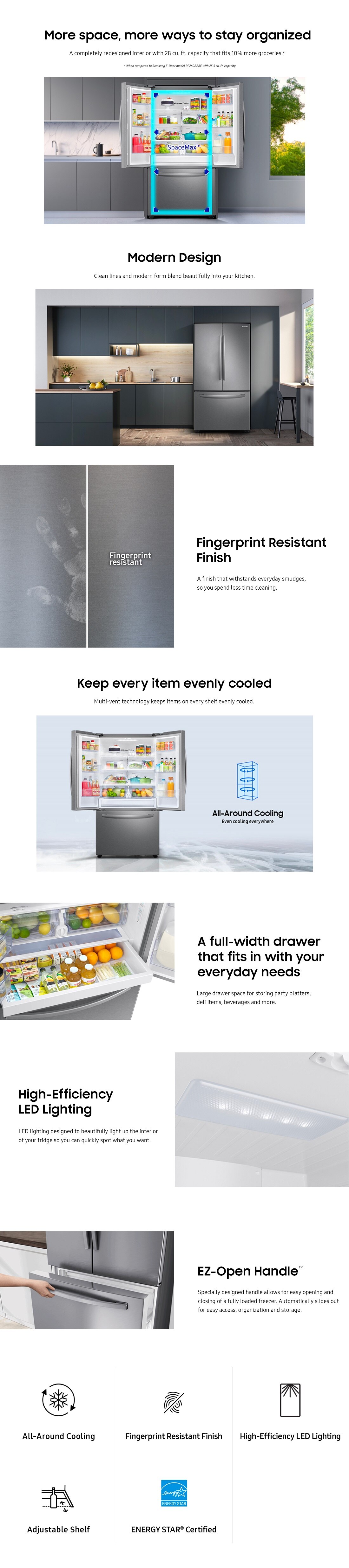 Samsung 28.2 cu. ft. French Door Refrigerator in Stainless Steel