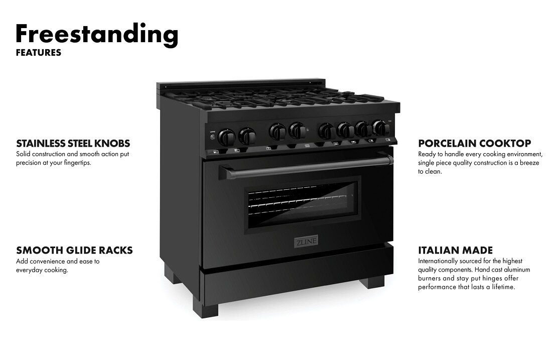 black stainless gas cooktop 36 inch