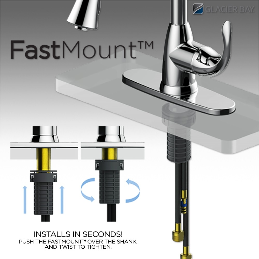 Glacier Bay Market Single-Handle Pull-Out Kitchen Faucet with ...