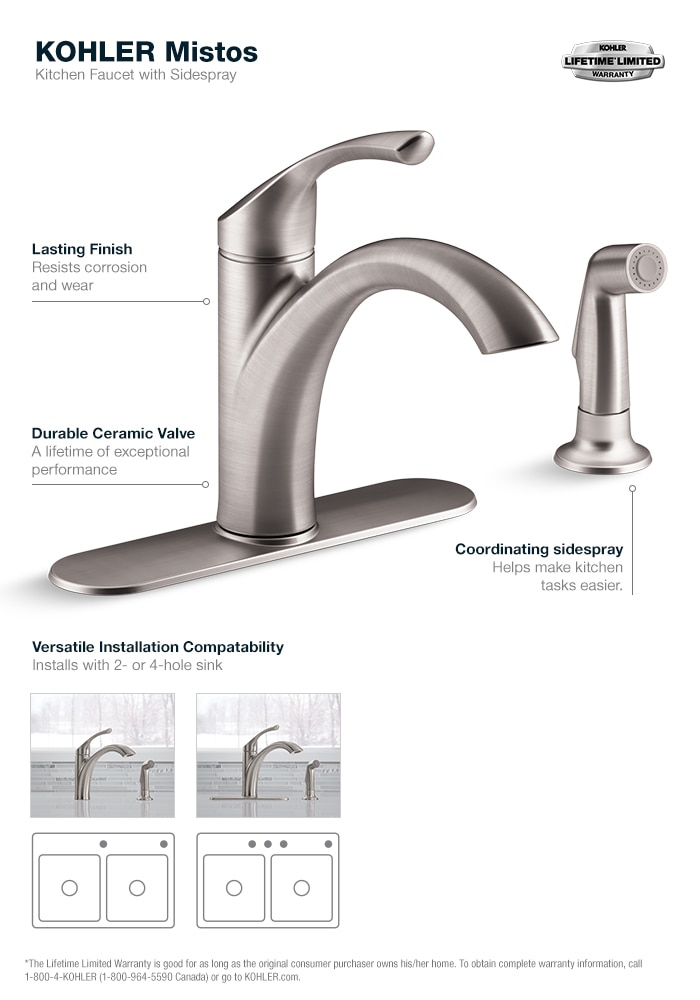 Mistos Kitchen Faucet in Stainless Steel