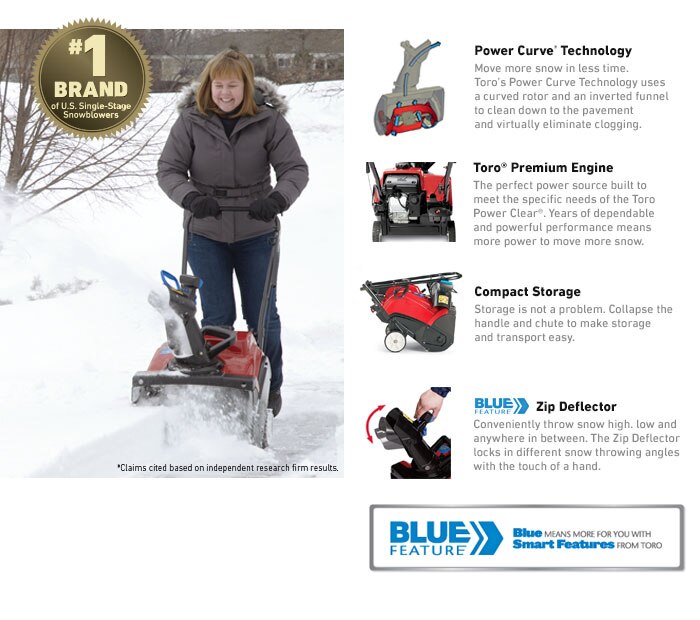 Toro Power Clear 518 ZR 18 in. 99cc Single-Stage Gas Snow Blower-38472